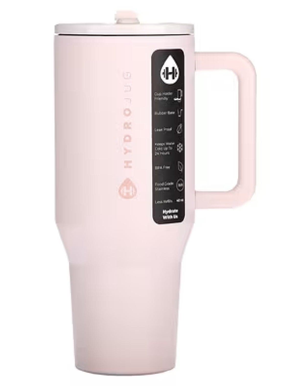 HydroJug, Traveler Tumbler, Pink Sand, 40 oz