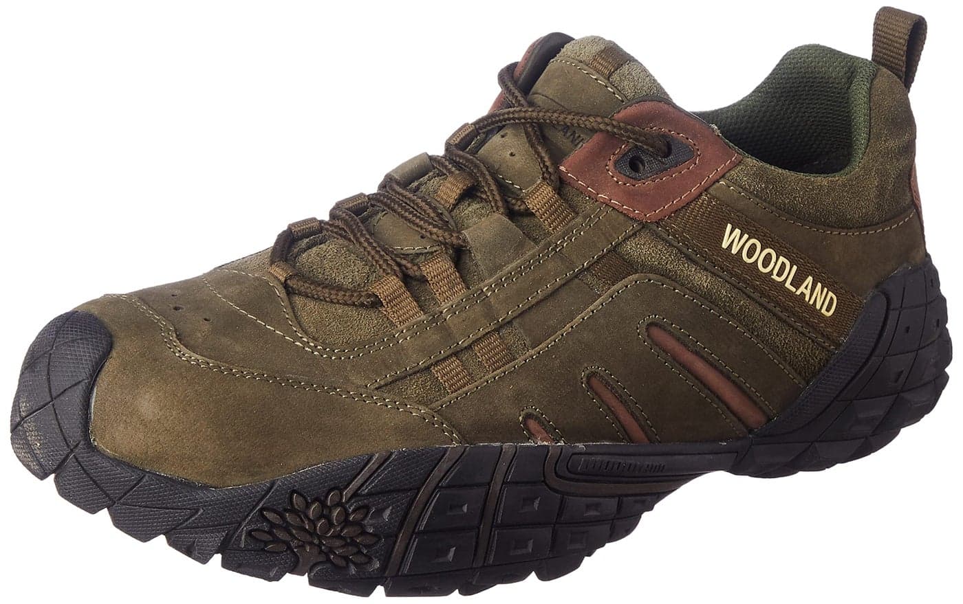 Woodland Men's Leather Casual Shoes Olive Green