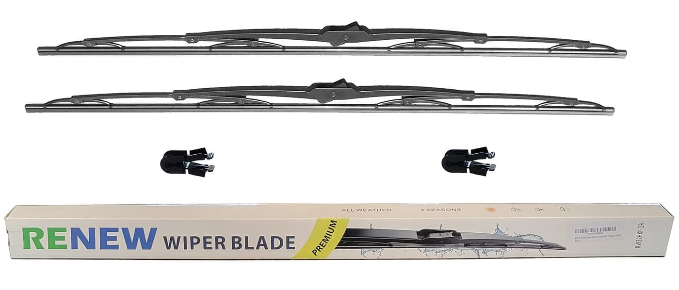 Renew RW32HKF 32 Inch Wiper Blade Pair for RV or Motorhome with Standard 9mm J Hook or Large jumbo 12mm J Hook