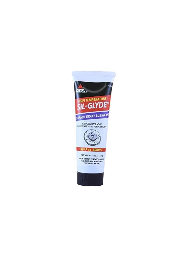 AGS Company Automotive Solutions CeramiGlyde Silicone Brake Lubricant Tube 4 oz High Temperature Resilence Safe for All Brake Assembly Parts Advanced Formula for Noise Reduction