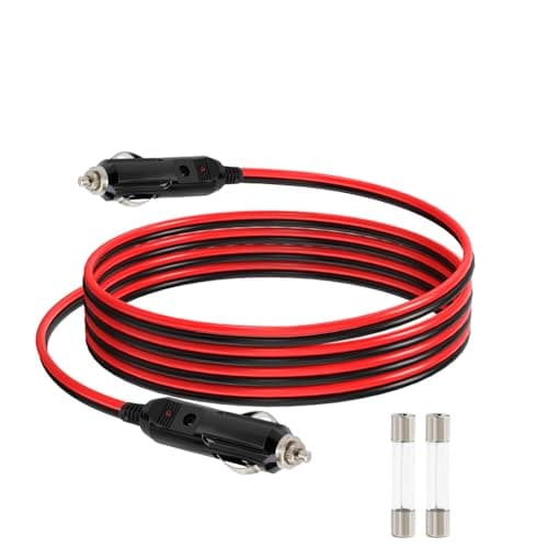 ELFCULB Male to Male Cigarette Lighter Cord 14AWG 12V Car Cigarette Lighter Plug Extension Cable for Vehicles RV Boats5FT