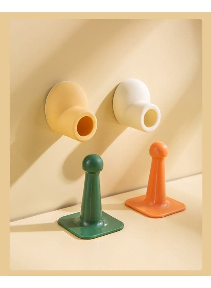 Little Boot Door Stoppers (2PCs) - Adorable Silicone Bumper Pads & No Drill Door Holder | Ultra-Soft PP+Flexible Gel Construction | 4KG Heavy-Duty Capacity With Superior Shock Absorption | Perfect For Kids Rooms, Offices & Home Safety