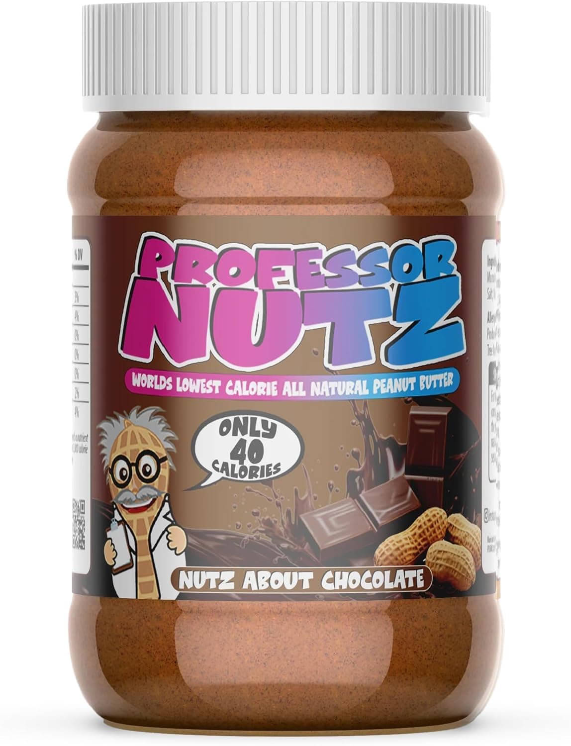 Professor Nutz Organic Low Calorie Peanut Butter - Chocolate Flavor, 12.41 Oz