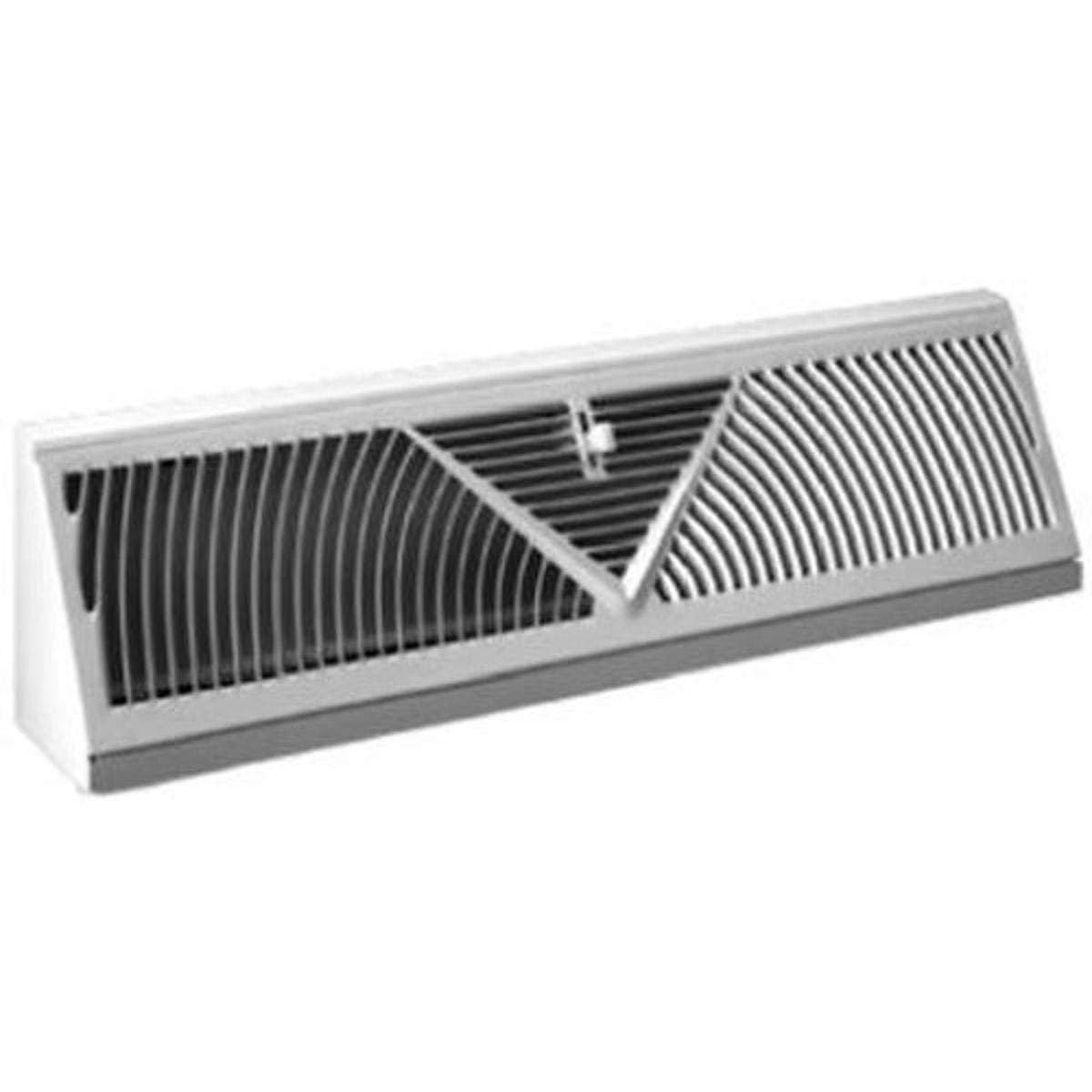 Baseboard Diffuser Sunburst White Steel 18In
