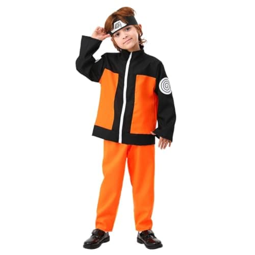 Wanna Party Anime Naru-To Shippuden Outfit for Halloween, Pretend Play & Dress-Up for Boys, Size 5 to 7 Years