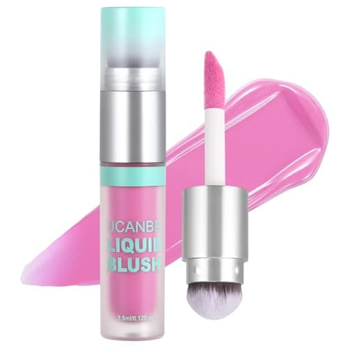 UCANBE DualEnded Liquid Blush with Angle Applicator BuiltIn Brush Seamless Buildable Blendable Lightweight Cheek Tint Makeup Long Lasting Creates Dewy Natural Flush Finish Cherry Petal