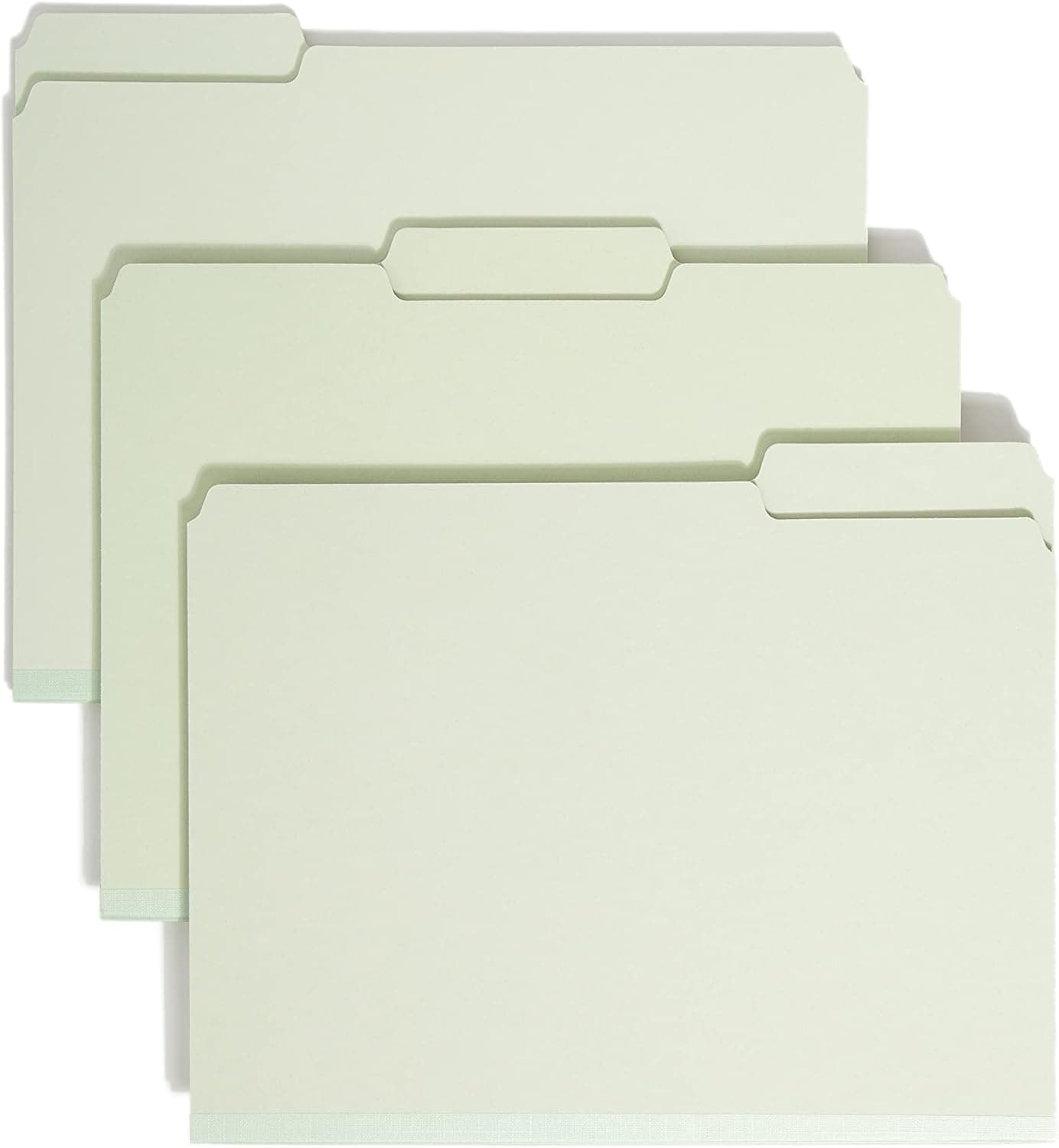 Smead Pressboard File Folder 13Cut Tab 2 Expansion Letter Size GrayGreen 25 per Box 13234