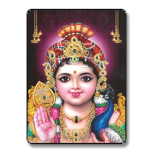 SAF paintings Religious Lord Murugan Swamy Kartikey SAFR6592 Sparkle Coated Digital Print Painting (13.25 inch x 9.25 inch) SAFR6592, Standard