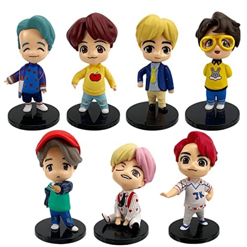 Surprise September 7pcs Cake Toppers Character Set Action Figures Toys Mini Figurines Dolls Birthday Party Supplies Car Desktop Birthday Decorations B