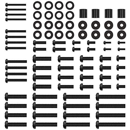Universal TV Mounting Hardware Kit Fits Most TVs up to 80 inches, VESA Wall Mount M4, M5, M6, M8 Screws, Spacers and Washers, Works with Most TV/Monitor Mounts, PGUHP2, Black