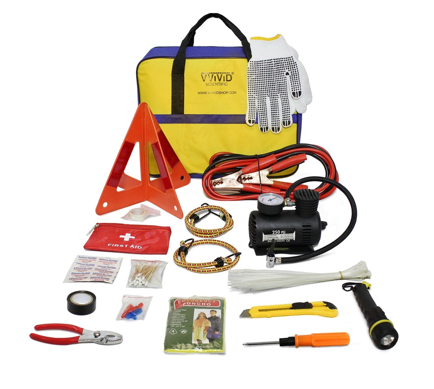 VViViD Deluxe Roadside Assistance Emergency Safety Tool Bundle