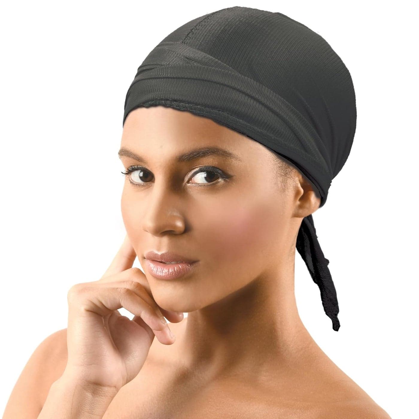 DONNA Satin Wrap Silk Wraps Satin Wrap for Womens Hair for Face Wash for Makeup Hair Accessories Headbands BLACK Color