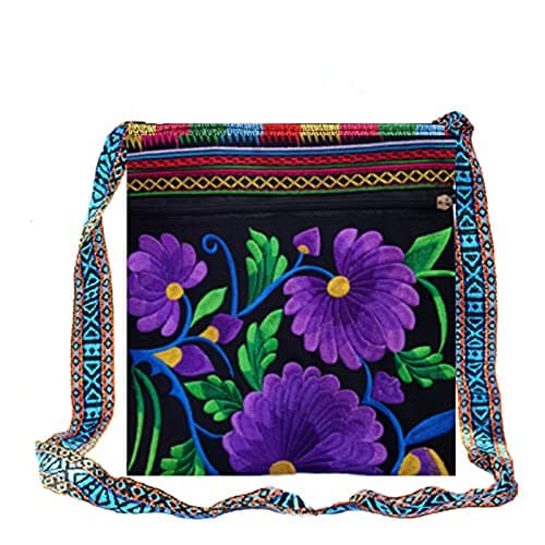 PHEVOS Hobo Crossbody Handbag for women, Hippie Shoulder Bags Purse Vintage Ethnic Tribal Embroidered Boho Hippie for Ladies