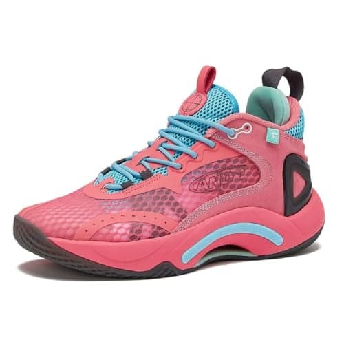 AND1 Scope Basketball Shoes for Women and Men High Top Mens Basketball Shoes Womens Basketball Sneakers Light PinkLight Green 85 Medium