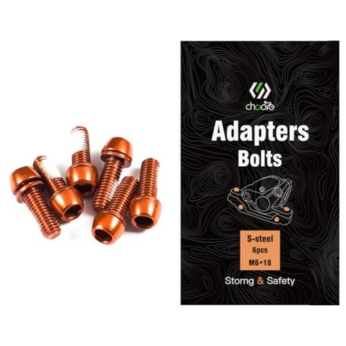 CNC MTB Caliper BoltsBike disc Brake Caliper Bolts M6x18mm Steel AlloyOrange