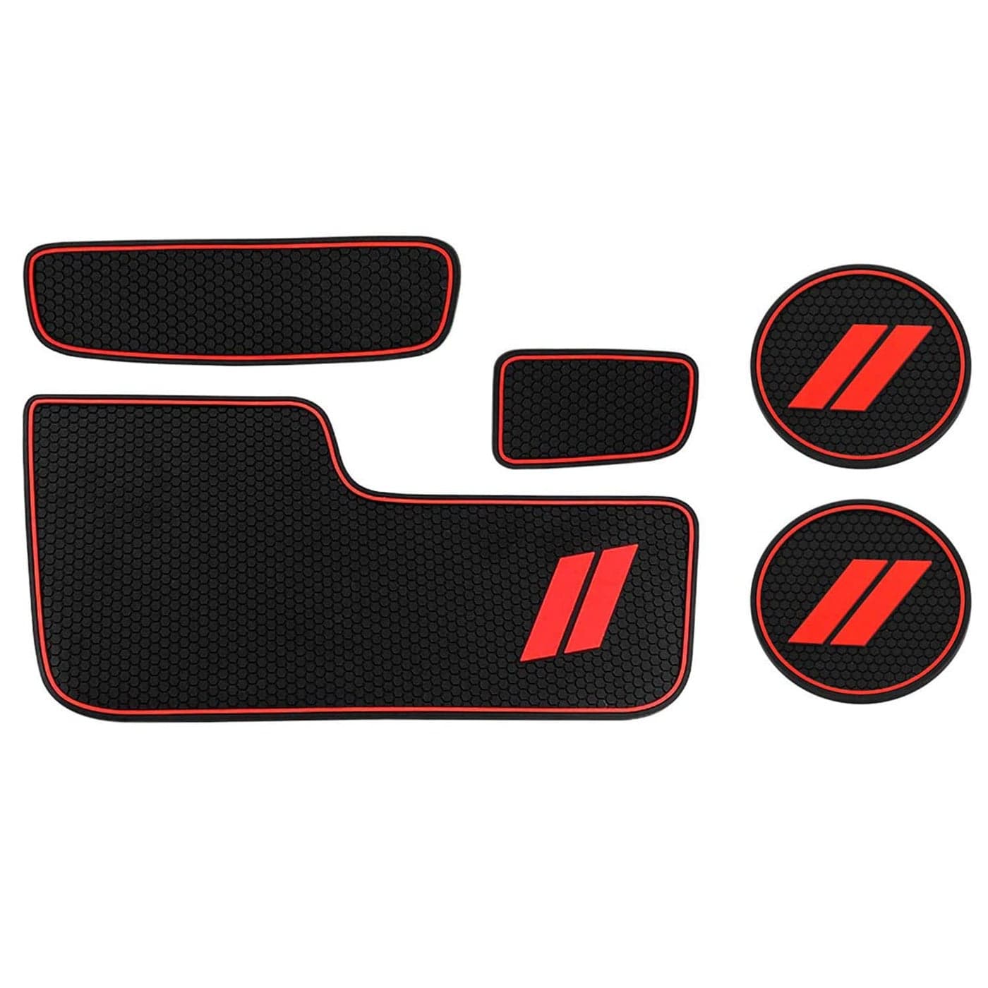 Antidust Custom Compatible for 20142020 Dodge Durango Cup Holder Insert Center Console Shifter Liner Trim Mats 5pc Custom Fit Non Slip Storage Bin Mat Set Interior Accessories Red