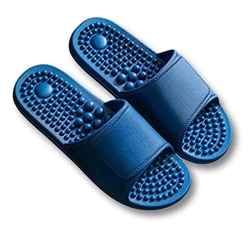 Xnlonby Acupressure Reflexology Massage Slippers for Flat Feet Plantar Fasciitis Arch Support House Sandals Boost Circulation Improves Health for Men WomenSize995 MenColorBlue