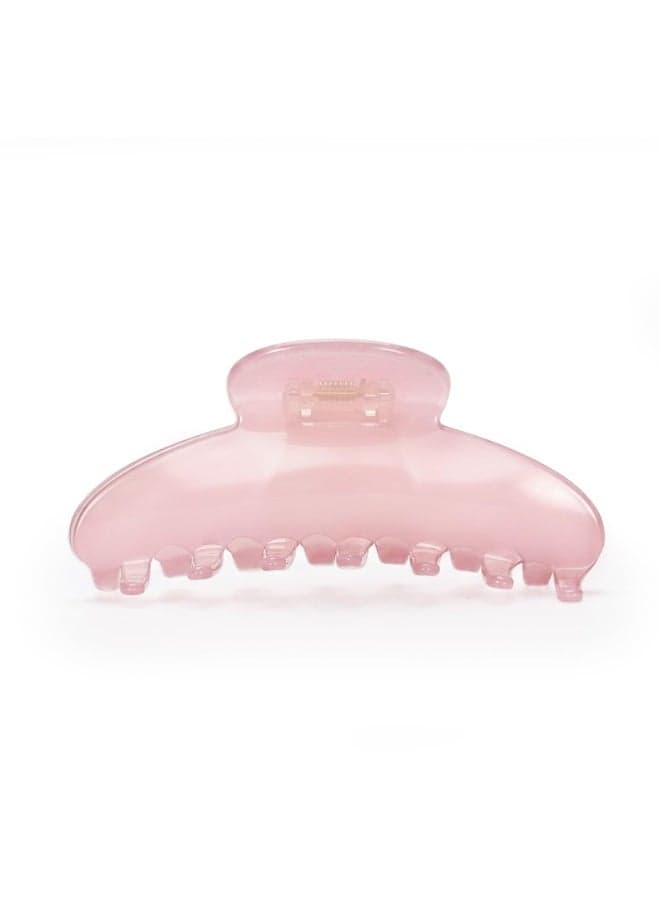 4.3 Inch Large Claw Clip for Thin Hair & Thick Half Ups, Cute Acetate French Hair Clips for Women, Non-Slip Secure Updos & Chic Daily Styles, Pink