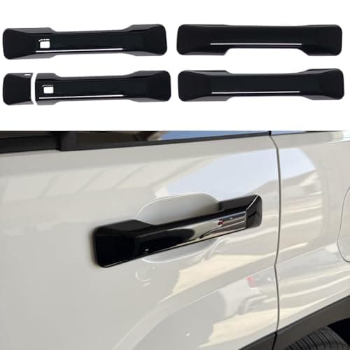 AOKIO Compatible with 2024 2025 Hyundai Santa Fe Accessories Door Handle Cover Trim (Glossy Black)