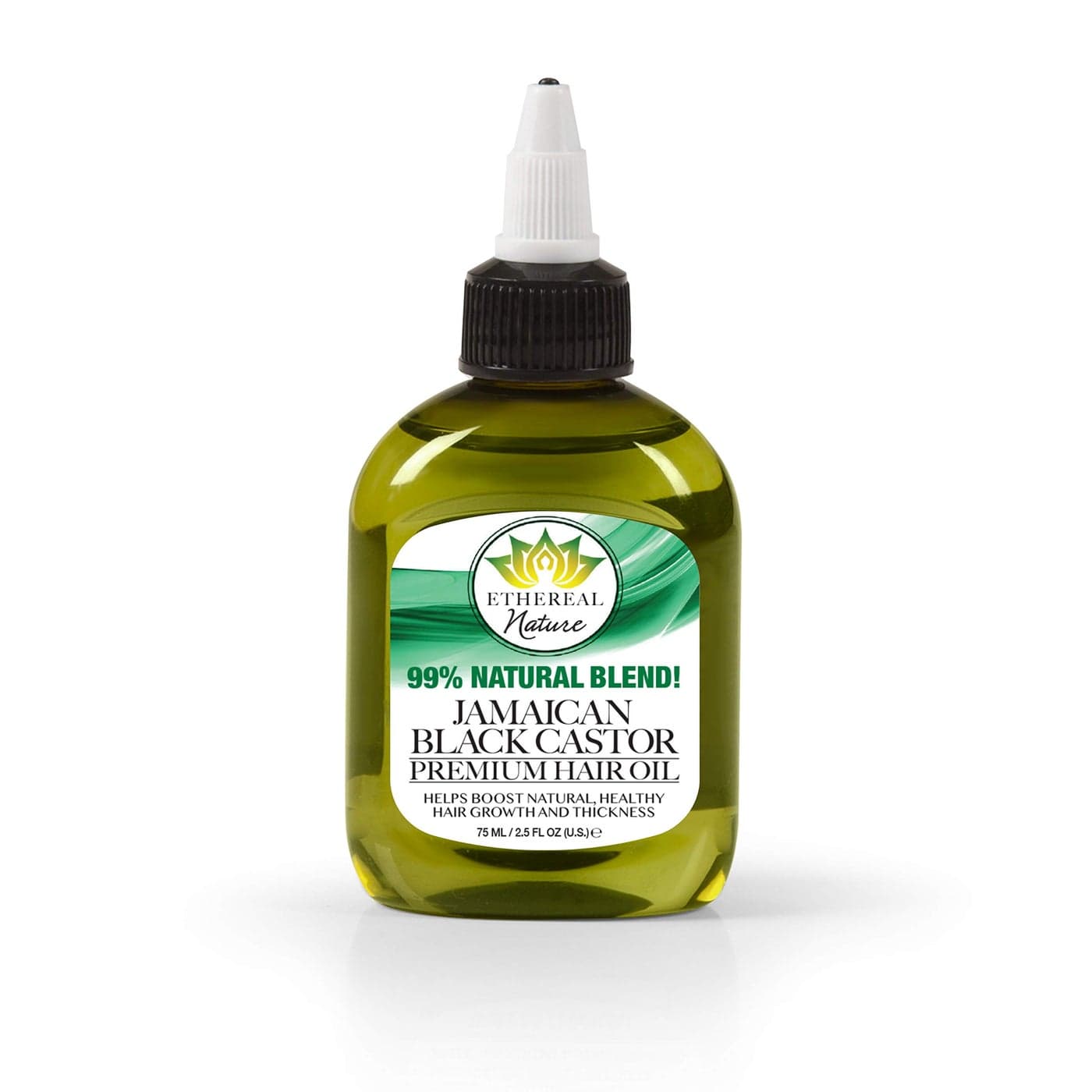 Ethereal Nature 99 Natural Hair Oil Blend with Jamaican Black Castor 25 Fl Ounce clear
