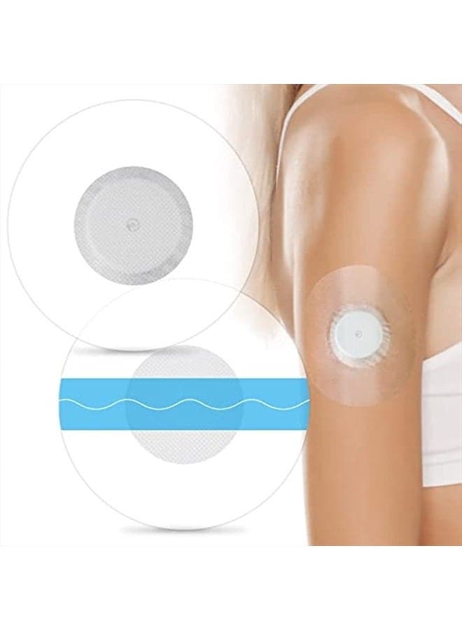 60Pack Libre Sensor Covers Latex-Free Medical Adhesive Patches for Libre 2/3 Precut CGM Tape with No Glue On The Center Waterproof and Strong Stick for Long Stay