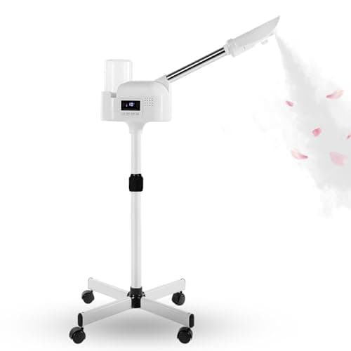 Hovinke Professional Facial Steamer On Wheels for Esthetician, Touch Screen Vaporizador Facial Steamer with Hot Mist&Timer Function, Spa and Home Use