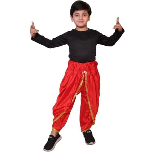Kaku Fancy Dresses Red Dhoti For Kids, Dhoti For Boys & Girls (Only Dhoti), 14-17 Years