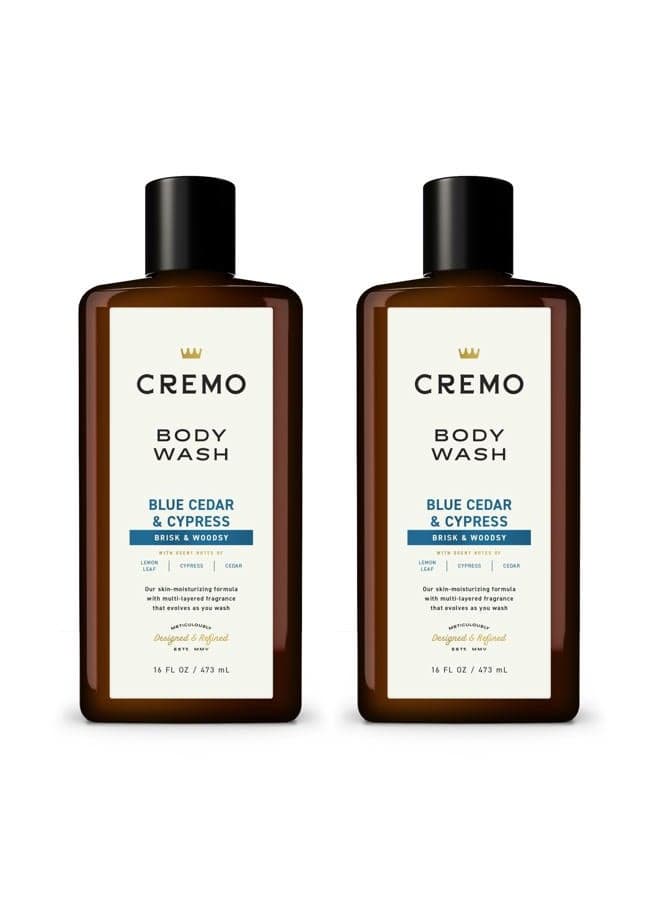 Rich-Lathering Blue Cedar & Cypress Body Wash, 16 Fl Oz (2-Pack)
