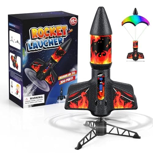 Rocket Launcher 200 Feet of Flight Altitude Model Rocket Kits with Launch Set Ultrahigh Flying Rocket Rocket Toy Kids Outdoor Toys Gift for Kids Ages 812 Childrens Day Gift Red