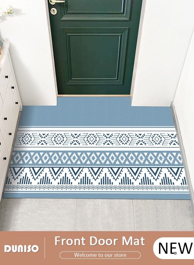 Diatom Mud Front Door Mat, 60 * 90 cm Non-slip Natural Rubber Door Mat, Mud Scraper Welcome Mat, Easy Care Resist Dirt Front Door Mat for Home Entrance, Garage and Garden Entrance Mat