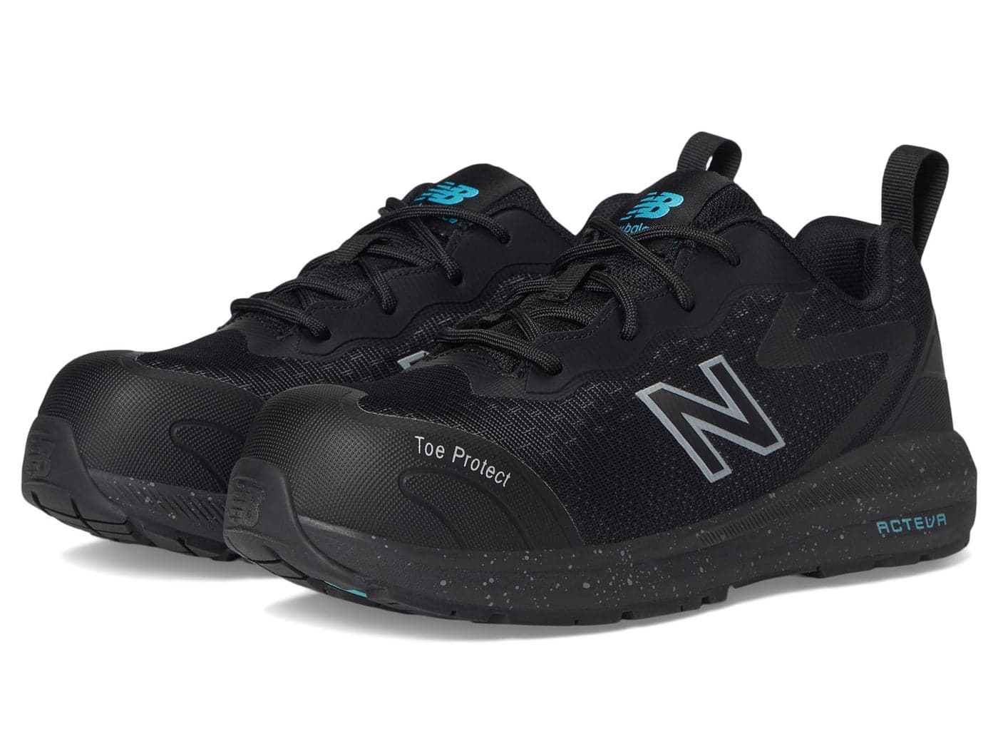New Balance Comfortable Lightweight Work Shoes for Women Electric Hazard Puncture Slip Resistant Industrial BlackAqua 7 Wide