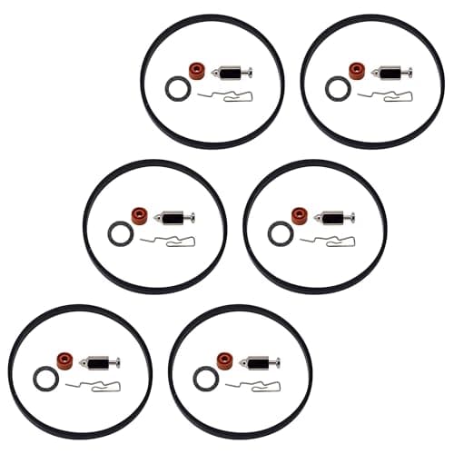 OXCANO 6PCS 631021B Carburetor Carb Needle Seat Bowl Gasket Repair Kit Compatible with Tecumseh 631021 631021B 631021A V40 V50 V60 VM80 H30 VM100 HMSK HSSK LEV LV OH195