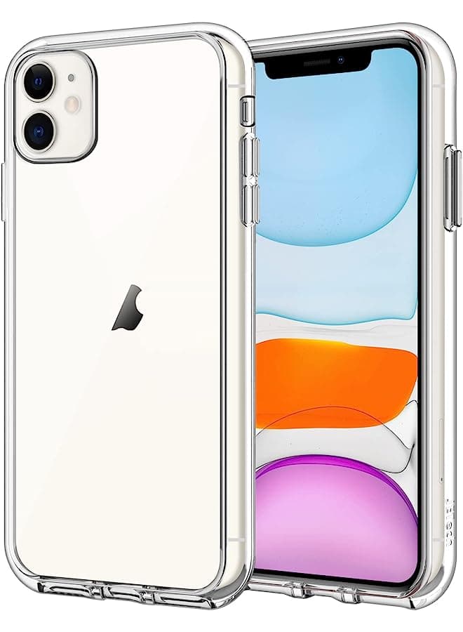 Case For Iphone 11 6.1-Inch, Non-Yellowing Shockproof Phone Bumper Cover, Anti-Scratch Clear Back (Clear)
