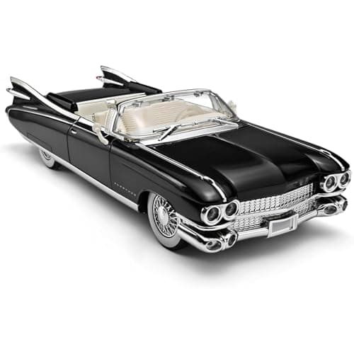 DARVICE 1:24 Scale Vintage car Cadillac Eldorado Toy Car for Kids Collection Diecast Metal Model Cars with Light Sound Pull Back Openable Door