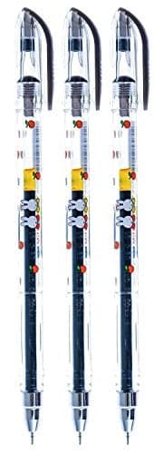 Dong-A Miffy Gel Ink Roller Ball Pens, 0.5mm, Pack of 3 (Black)