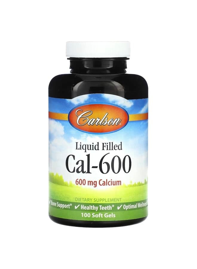 Liquid Filled Cal-600, 600 mg, 100 Soft Gels