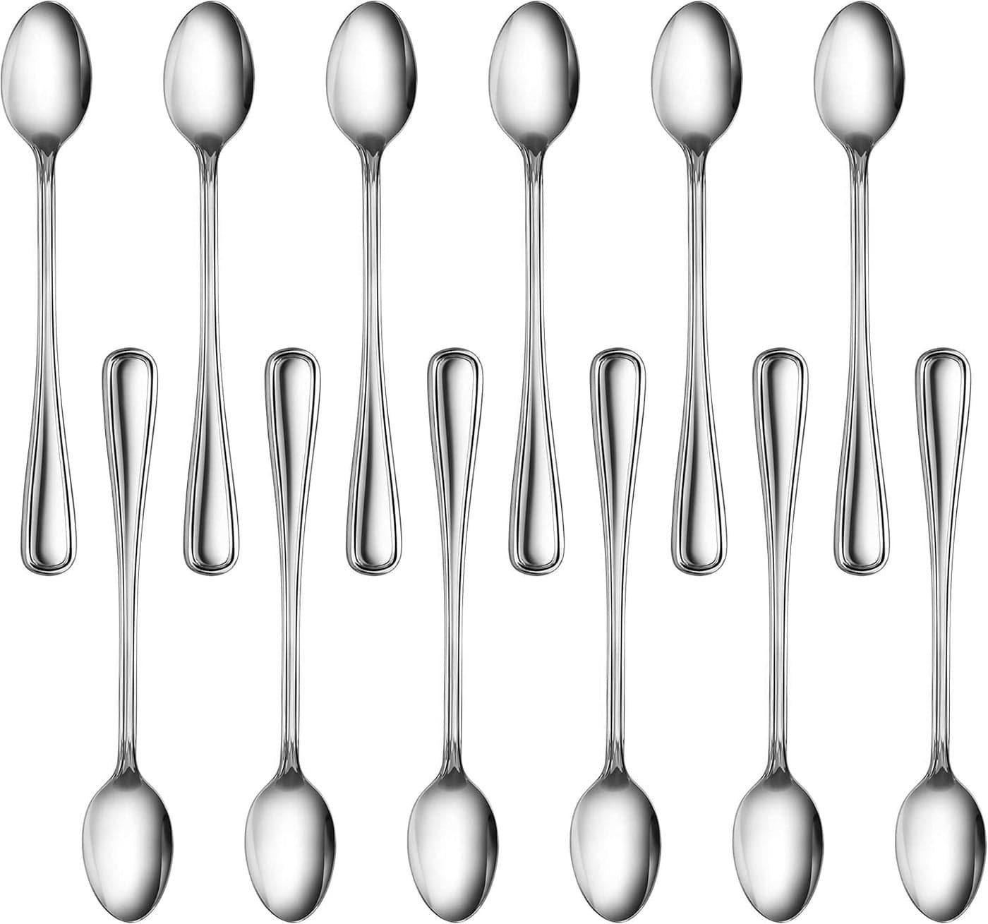 New Star Foodservice 58222 Slimline Pattern, 18/0 Stainless Steel, Iced Tea Spoon, 7.5-Inch, Set of 12
