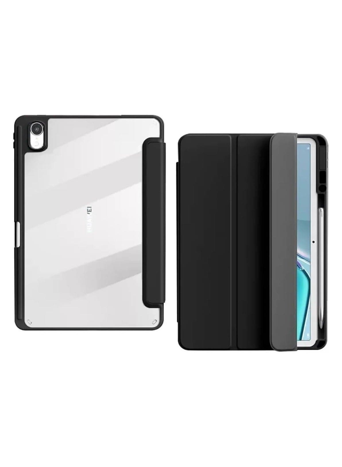 Pen Slot Shell Compatible with Huawei MatePad 11.5 2023 Fold Case Bracket Tablet Hard Shockproof Cover Auto Sleep/Wake for Mate Pad 11.5 BTK-W00 BTK-W09