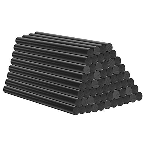 Hot Glue Sticks 4" Long 0.27" Dia, All Purpose Dual Temp Black 60 Count.