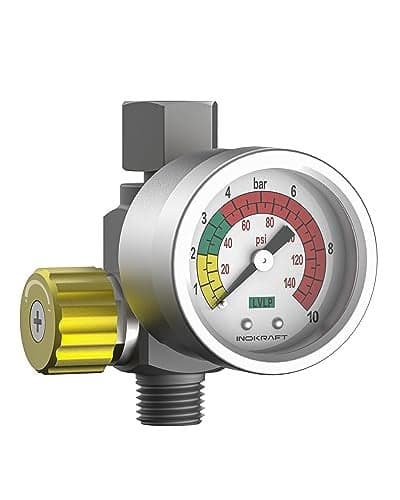 InoKraft Air Pressure Regulator 1/4" NPT, for Spray Guns, Air Compressor and Pneumatic Tools, Good Tightness, Precise, 0-140 PSI