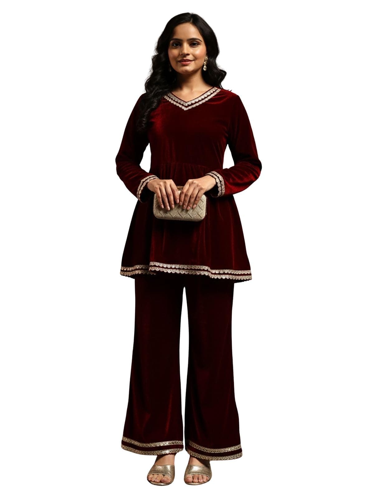 Leriya Fashion Women’s Velvet Co-ord Set | Winter Co ord Sets for Women Stylish | Party Suit | Formal Office Wear & Casual Look | Latest
