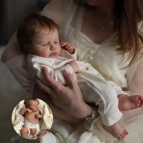 Anano Reborn Newborn Baby Girl Dolls Full Body Silicone Soft 20 Inch Real Lifelike Waterproof Baby Dolls that Look Real Looking Sleeping Baby Doll Alive Reborn Toddlers Girl