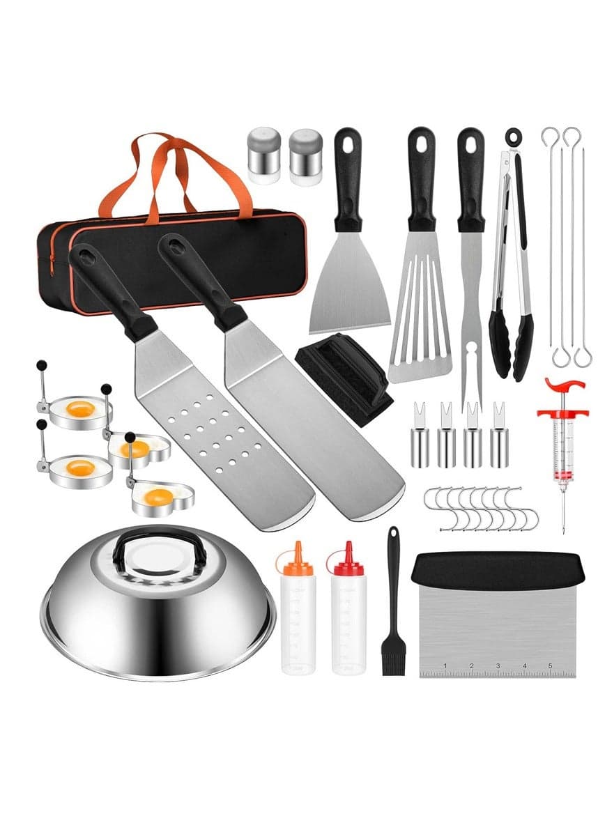 Stainless steel barbecue tool set outdoor BBQ cooking spatula combination grill
