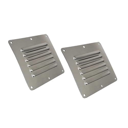 Boat Cabin Vents Louver Grill Cover Ventilation Louver 4-1/2" X 5" 316 Stainless Steel Stamped Air Venting Panel Cover 2 Pack