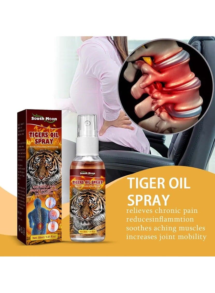 Tiger king Thailand oil spray for rheumatic arthralgia, muscle pain, stasis, shoulder, neck and lower back pain 30ml