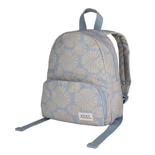 Roxy Womens Always Core Backpack Travel Everyday Carry Beach Polyester 8L Capacity Chambray Tropical Tile