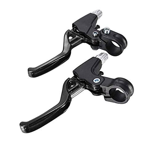 WAKE Bicycle Brake Levers 2pcs Anti-Skid Mountain Bike Brake Handles 4 Finger 2.2cm Diameter for Most Bicycle, Road Bike, MTB, BMX, Cycling (Aluminum Alloy, Non-Slip)
