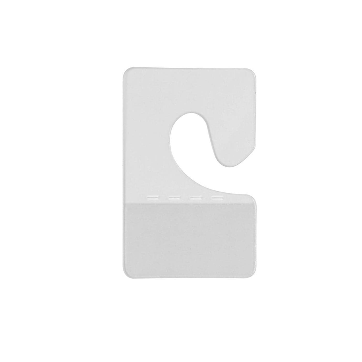 BCP 100pcs Clear Color Adhesive Back Hang Tab Tag with Hook for Store Retail Display (Style 2)