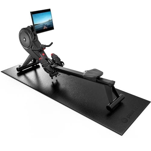 Powr Labs Rowing Machine Mat Treadmill Mat for Carpet Hardwood Floors Rower Mat for Hydrow Concept 2 Peloton Rower Exercise Equipment Gym Equipment