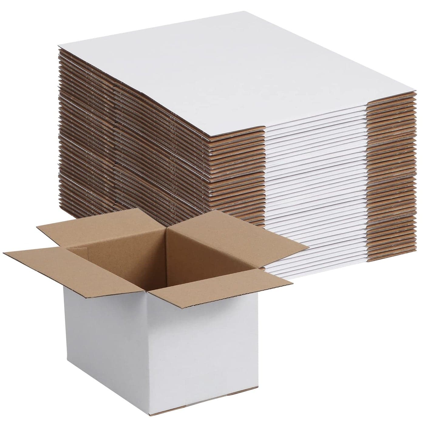 SPEPLA Shipping Boxes for Small Business White 40 Pack 7x5x5 Inch Corrugated Cardboard Boxes for Packaging Mailing Storage